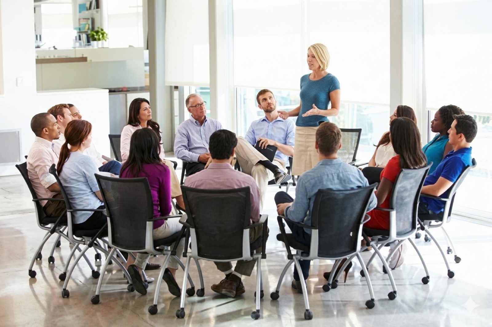 Team meeting for Island DPC business care